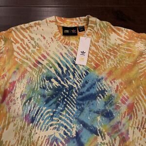 Adidas Pharrell Williams Hu 2018 T-Shirt Yellow Tie Dye